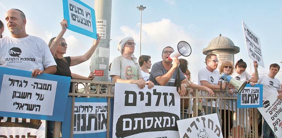הפגנה של חרם הקוטג' / צלם: רוני שיצר